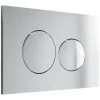 Plaque de commande pour WC avec double touche - Chrome - OPULUS-Vente-unique Online