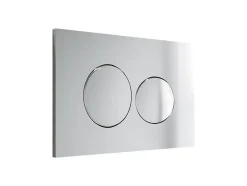 Plaque de commande pour WC avec double touche - Chrome - OPULUS-Vente-unique Online