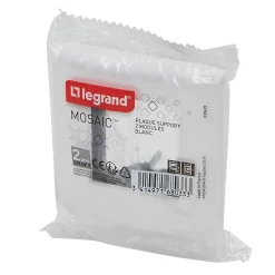 Plaque de finition 2 modules Mosaïc 0 994 71 coloris blanc l.82 x P.9 x H.82 mm^Legrand Outlet