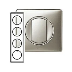 Plaque de finition 4 postes Céliane 0 689 04 coloris titane l.303 x P.8,5 x H.82 mm-Legrand Online