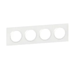 Plaque de finition 4 postes Dooxie 6 009 04 coloris blanc l.300 x P.10 x H.87 mm-Legrand New