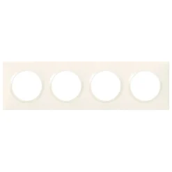 Plaque de finition 4 postes Dooxie 6 009 04 coloris blanc l.300 x P.10 x H.87 mm-Legrand New