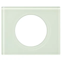Plaque de finition 1 poste Céliane 0 693 11 coloris verre kaolin l.100 x P.8,5 x H.82 mm-Legrand