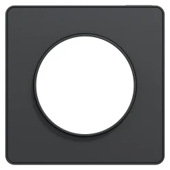 Plaque de finition 1 poste Odace Touch S54C802 coloris anthracite avec liseré anthracite l.85 x P.10 x H.85 mm-Schneider Electric Hot