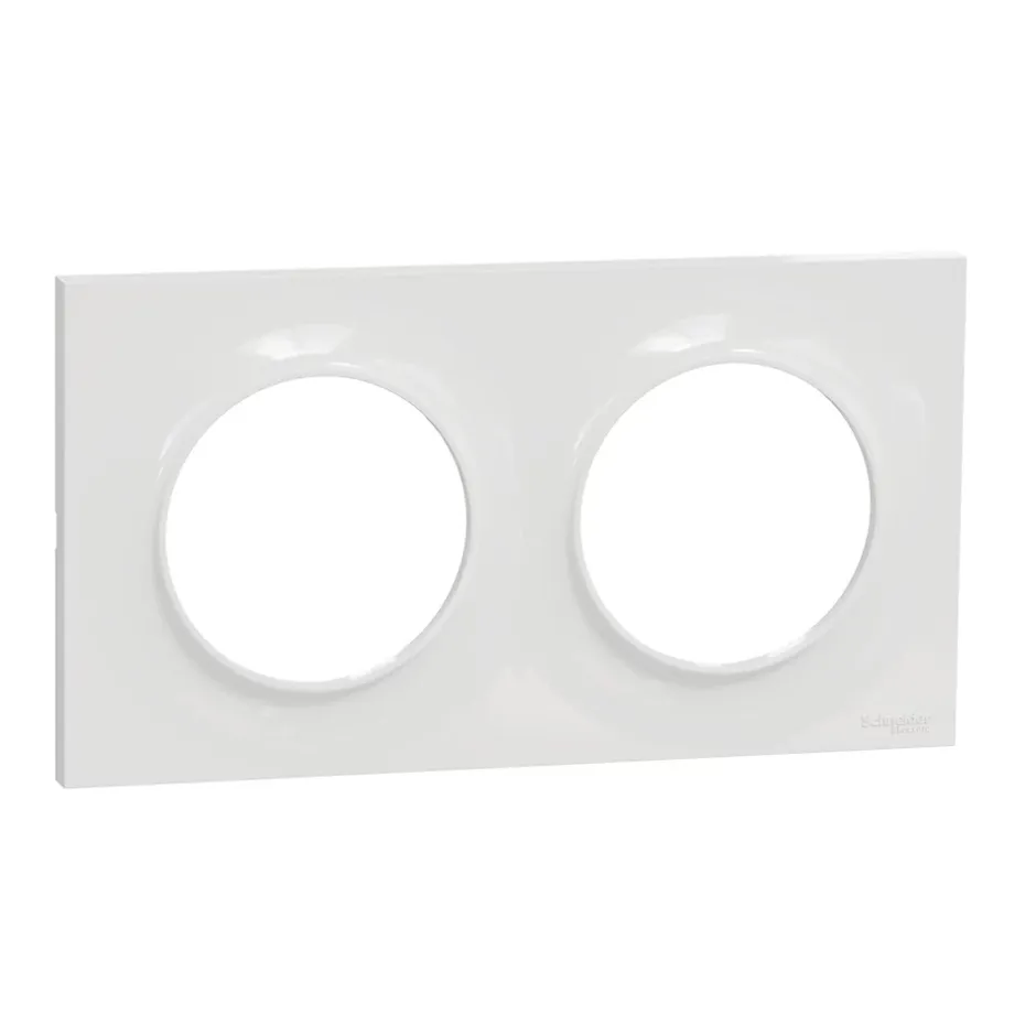 Plaque de finition 2 postes Odace Styl S520704 coloris blanc l.156 x P.10 x H.85 mm^Schneider Electric Sale
