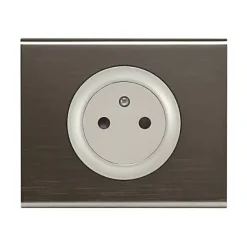 Plaque de finition 1 poste Céliane 0 690 31 coloris black nickel l.100 x P.8,5 x H.83 mm-Legrand Best