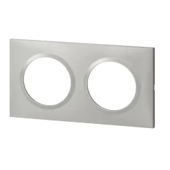Plaque de finition 2 postes Dooxie 6 008 52 coloris aluminium l.158 x P.10 x H.87 mm-Legrand Sale