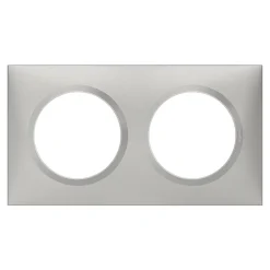 Plaque de finition 2 postes Dooxie 6 008 52 coloris aluminium l.158 x P.10 x H.87 mm-Legrand Sale