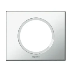 Plaque de finition 1 poste Céliane 0 691 21 coloris verre miroir l.100 x P.8,5 x H.82 mm-Legrand Discount