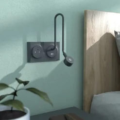 Plaque de finition 2 postes Odace Styl S54C704 coloris anthracite avec liseré anthracite l.156 x P.10 x H.85 mm^Schneider Electric Sale