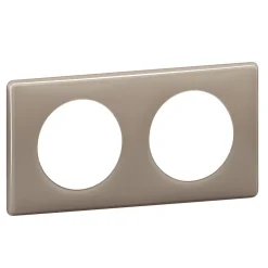 Plaque de finition 2 postes Céliane 0 988 24 coloris laqué galet l.161 x P.8,5 x H.82 mm-Legrand Best