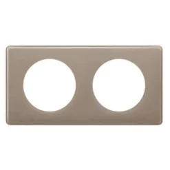 Plaque de finition 2 postes Céliane 0 988 24 coloris laqué galet l.161 x P.8,5 x H.82 mm-Legrand Best