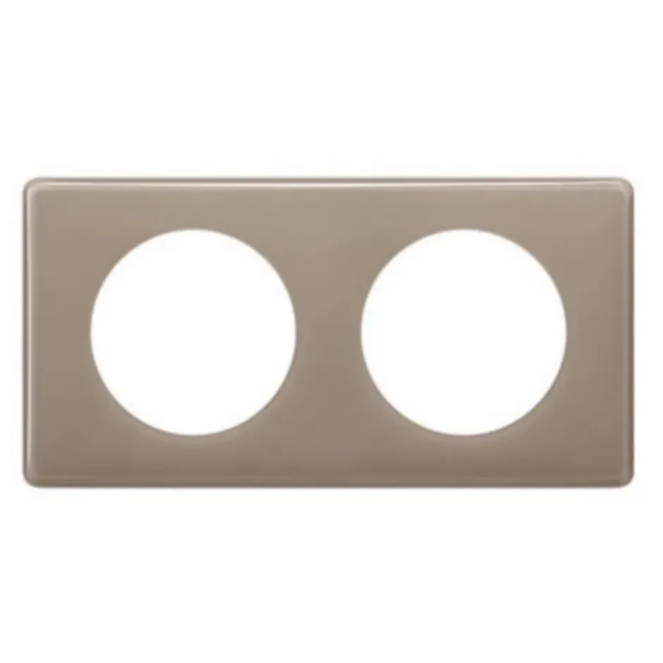Plaque de finition 2 postes Céliane 0 988 24 coloris laqué galet l.161 x P.8,5 x H.82 mm-Legrand Best