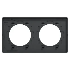 Plaque de finition 2 postes Odace Touch S540804L coloris bronze avec liseré anthracite l.156 x P.10 x H.85 mm^Schneider Electric New