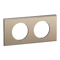 Plaque de finition 2 postes Céliane CP2102 coloris nickel satiné l.172 x P.9 x H.83 mm^Legrand Hot