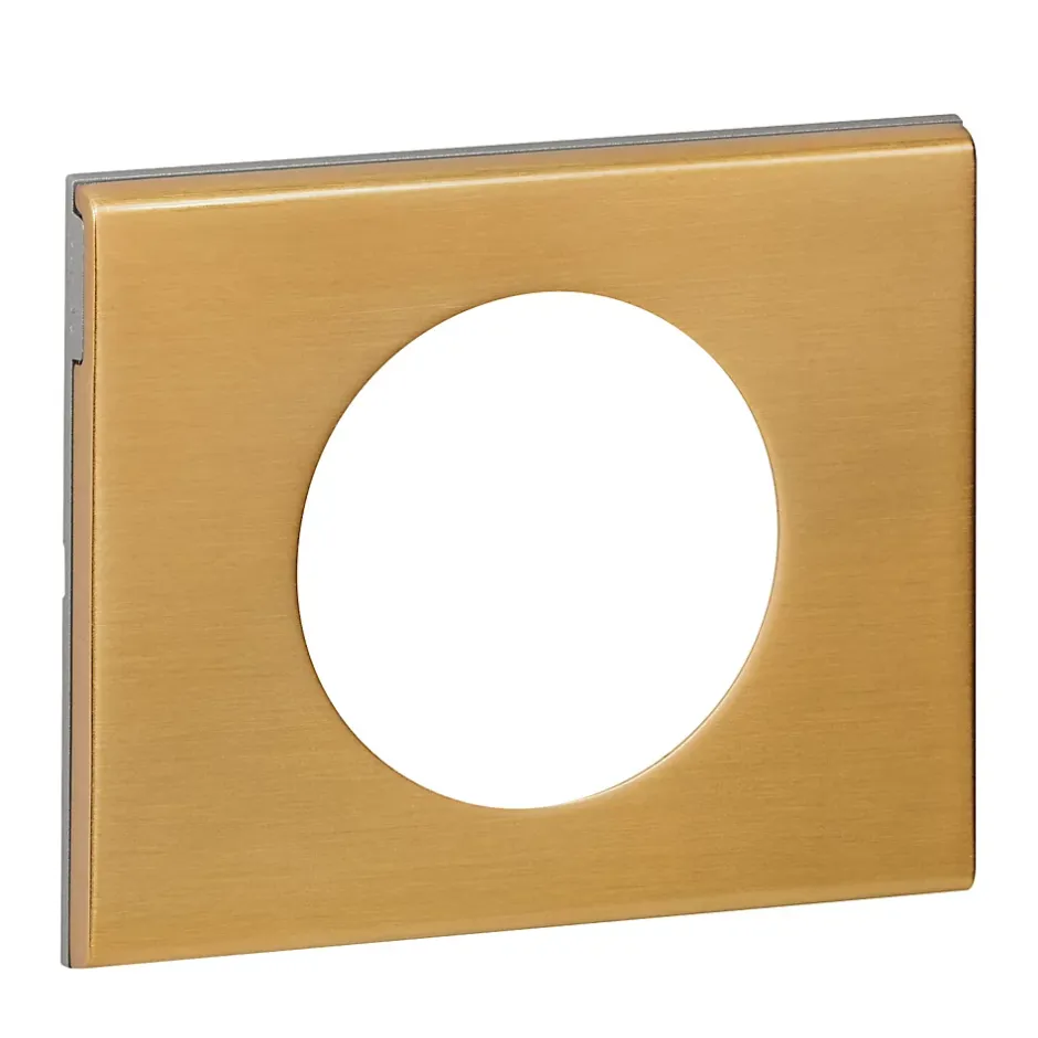 Plaque de finition 1 poste Céliane 0 691 31 coloris bronze doré l.100 x P.8,5 x H.82 mm-Legrand Online