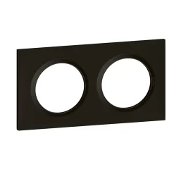 Plaque de finition 2 postes Dooxie 6 008 62 coloris noir velours l.158 x P.10 x H.87 mm-Legrand Hot