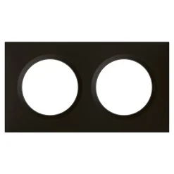 Plaque de finition 2 postes Dooxie 6 008 62 coloris noir velours l.158 x P.10 x H.87 mm-Legrand Hot