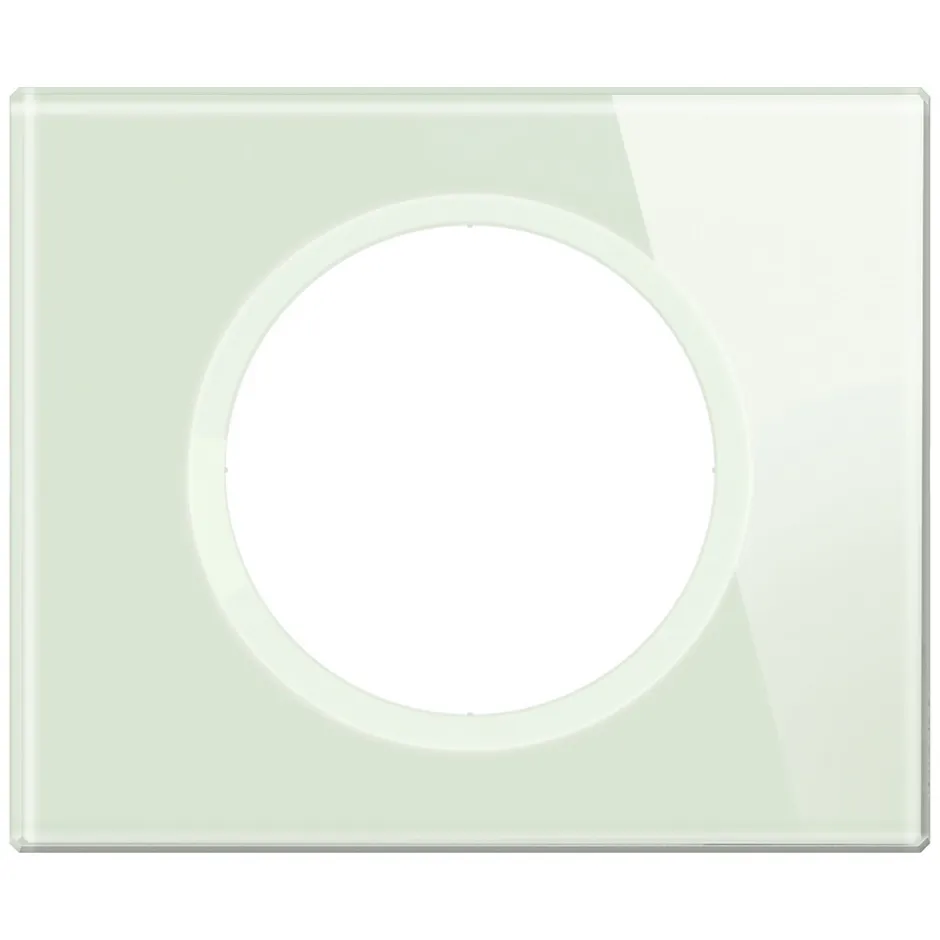 Plaque de finition 1 poste Céliane CP2001 coloris verre opale blanc l.101 x P.11 x H.84 mm^Legrand