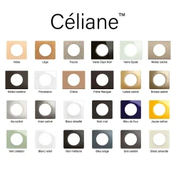 Plaque de finition 1 poste Céliane CP2001 coloris verre opale blanc l.101 x P.11 x H.84 mm^Legrand