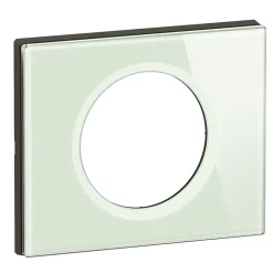 Plaque de finition 1 poste Céliane CP2001 coloris verre opale blanc l.101 x P.11 x H.84 mm^Legrand
