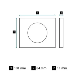 Plaque de finition 1 poste Céliane CP2001 coloris verre opale blanc l.101 x P.11 x H.84 mm^Legrand