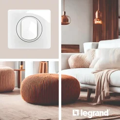 Plaque de finition 2 postes Céliane CP0022 coloris blanc émaillé l.161 x P.9 x H.82 mm-Legrand Sale