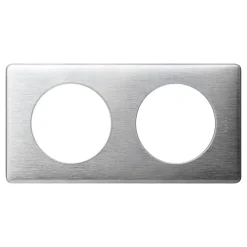 Plaque de finition 2 postes Céliane 0 998 66 coloris aluminium l.161 x P.9 x H.82 mm^Legrand Outlet