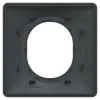 Plaque de finition 1 poste Ovalis S340702G coloris anthracite avec liseré argent chromé l.87 x P.10 x H.87 mm^Schneider Electric Discount