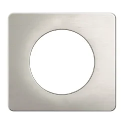 Plaque de finition 1 poste Céliane CP1721 coloris aluminium satiné l.90 x P.9 x H.82 mm^Legrand