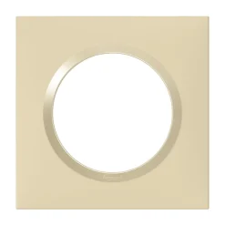 Plaque de finition 1 poste Dooxie 6 008 11 coloris dune mat avec bague dune brillante l.87 x P.10 x H.87 mm-Legrand Outlet