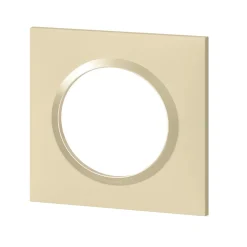 Plaque de finition 1 poste Dooxie 6 008 11 coloris dune mat avec bague dune brillante l.87 x P.10 x H.87 mm-Legrand Outlet