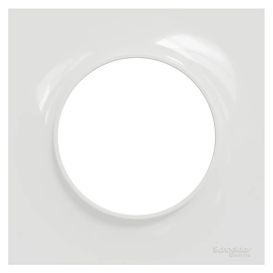 Plaque de finition 1 poste Odace Styl S52C702 coloris blanc l.85 x P.10 x H.85 mm^Schneider Electric New