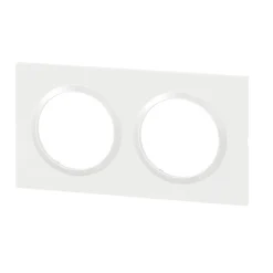 Plaque de finition 2 postes Dooxie 6 009 02 coloris blanc l.158 x P.10 x H.87 mm^Legrand New