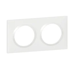 Plaque de finition 2 postes Dooxie 6 009 02 coloris blanc l.158 x P.10 x H.87 mm^Legrand New