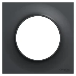 Plaque de finition 1 poste Odace Styl S54C702 coloris anthracite avec liseré anthracite l.85 x P.10 x H.85 mm^Schneider Electric Best