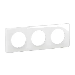 Plaque de finition 3 postes Céliane CP0023 coloris blanc émaillé l.232 x P.9 x H.82 mm-Legrand