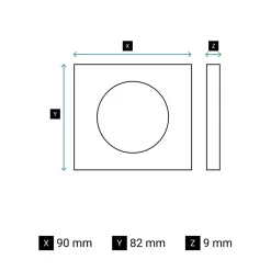 Plaque de finition 1 poste Céliane CP1121 coloris blanc amande l.90 x P.9 x H.82 mm^Legrand Hot