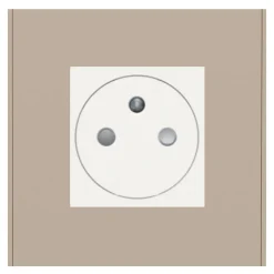 Plaque de finition 1 poste Unica Déco Essentielle NU600226 coloris taupe l.88,6 x P.10,25 x H.85 mm^Schneider Electric Hot