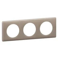 Plaque de finition 3 postes Céliane 0 988 25 coloris laqué galet l.232 x P.8,5 x H.82 mm-Legrand Clearance