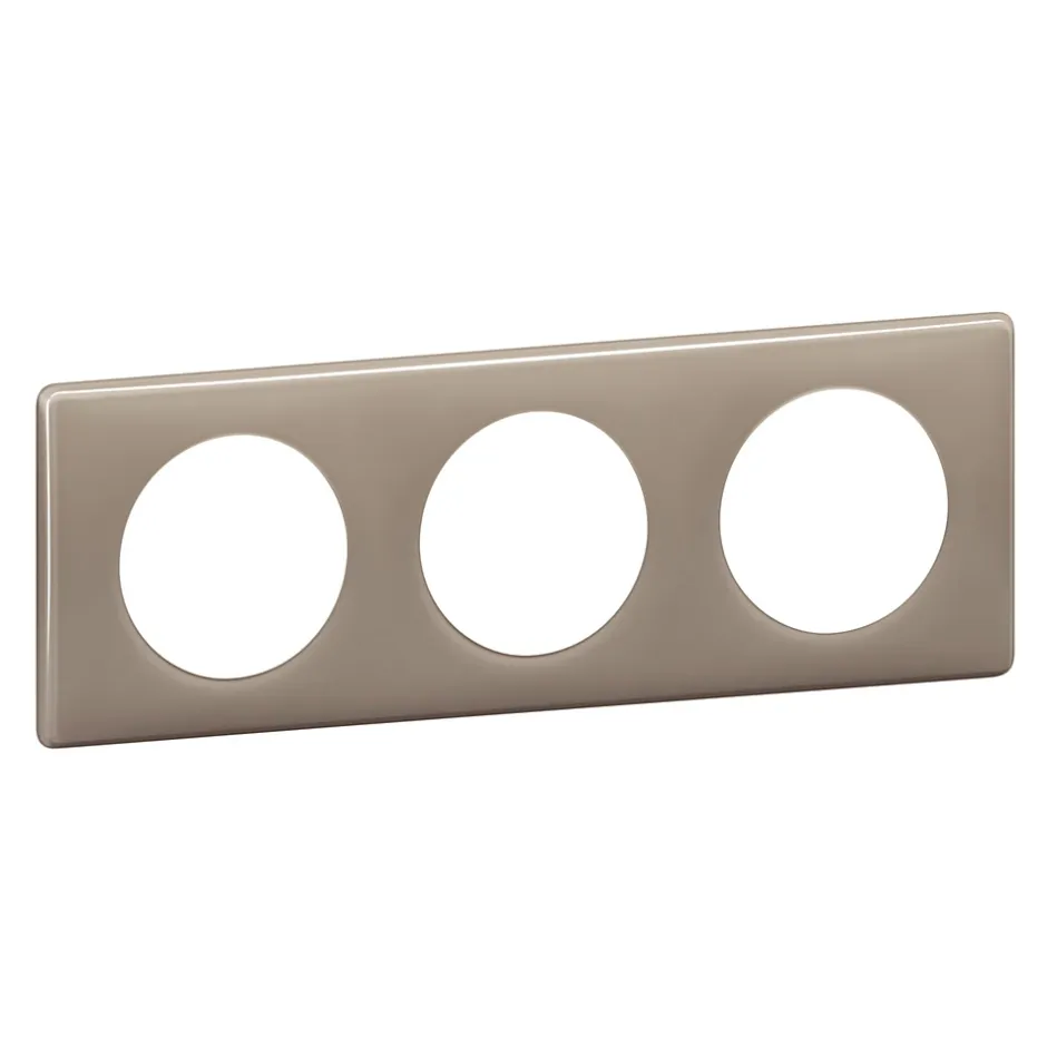 Plaque de finition 3 postes Céliane 0 988 25 coloris laqué galet l.232 x P.8,5 x H.82 mm-Legrand Clearance