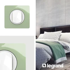 Plaque de finition 1 poste Céliane CP0521 coloris vert céladon l.90 x P.9 x H.82 mm^Legrand Online