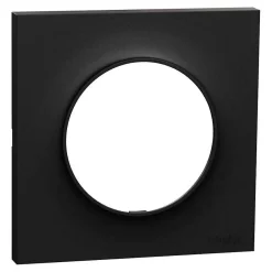 Plaque de finition 1 poste - Odace Origine - S949702 - Schneider - Noir-Schneider Electric Sale