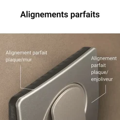 Plaque de finition 1 poste Céliane CP0121 coloris noir mat l.90 x P.9 x H.82 mm^Legrand Outlet