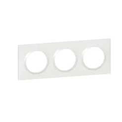 Plaque de finition blanche triple Dooxie-Legrand Hot