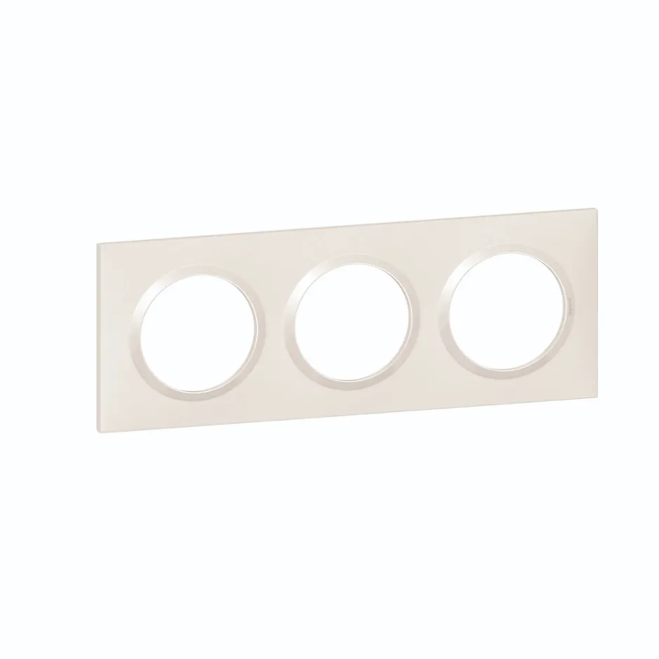 Plaque de finition blanche triple Dooxie-Legrand Hot