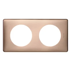 Plaque de finition double Céliane Métal Copper-Legrand Clearance