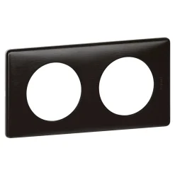 Plaque de finition double Céliane Métal Carbone-Legrand Outlet