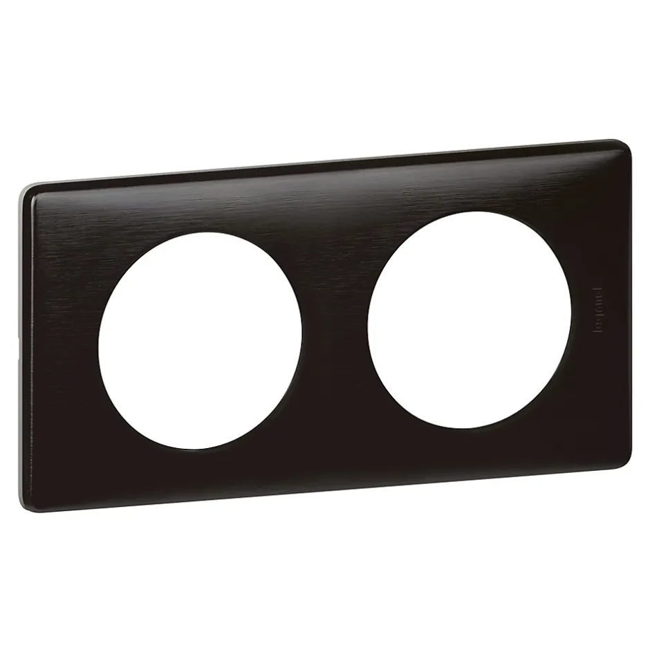 Plaque de finition double Céliane Métal Carbone-Legrand Outlet