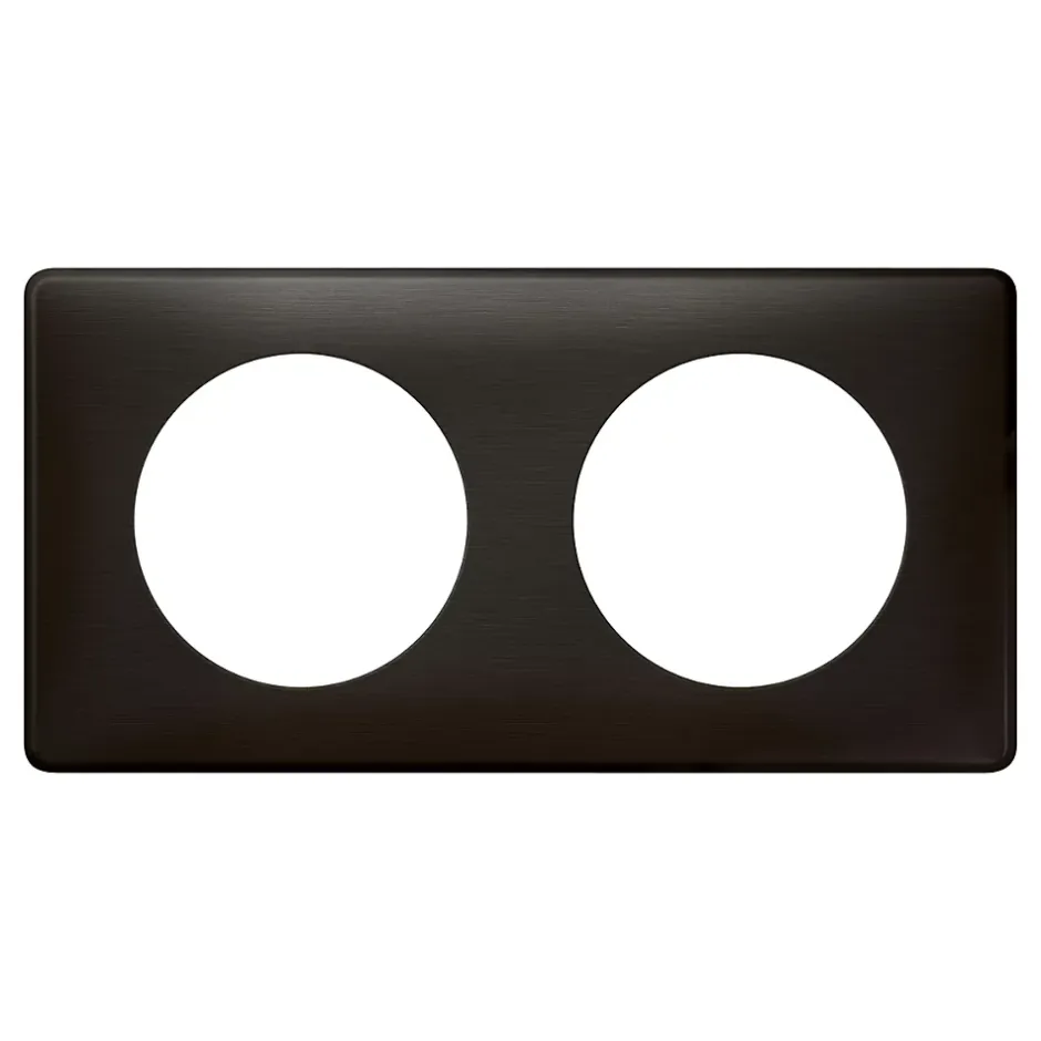 Plaque de finition double Céliane Métal Carbone-Legrand Outlet